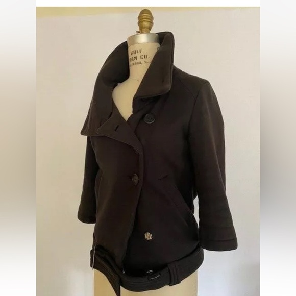 Anthropologie Community Aritzi Moto Bomber Jacket Sz S Organic Cotton Black - Picture 5 of 16